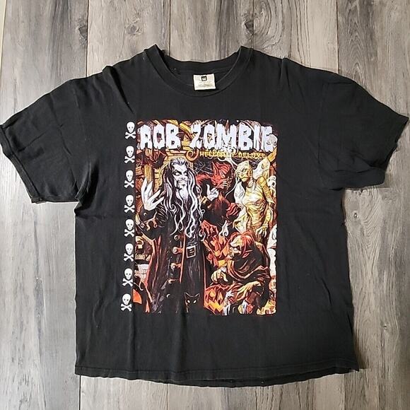 Vintage 1998 Rob Zombie Hellbilly Deluxe Tour T-Shirt Size XL Men Winterland - Picture 1 of 5